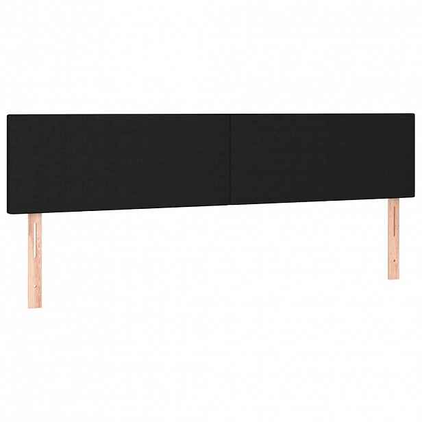 vidaXL Čela postele černá 160x5x78/88 cm látka