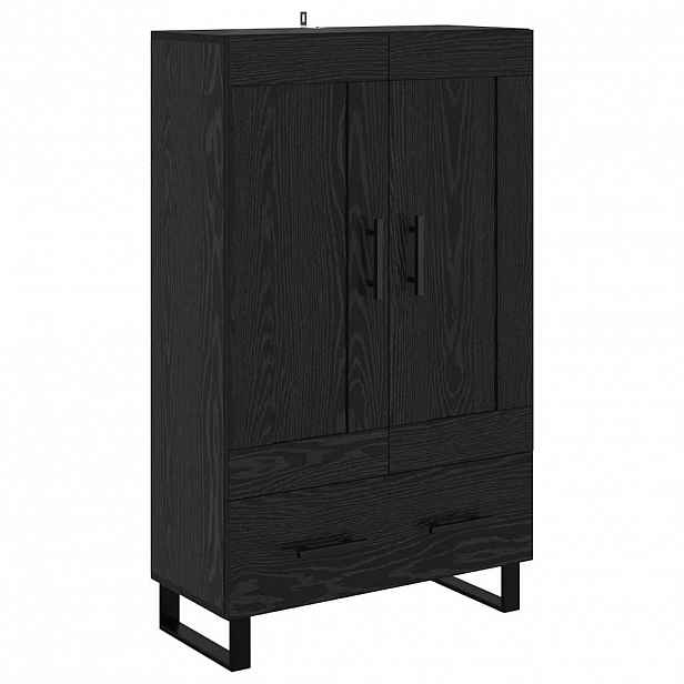 vidaXL Vysoký bufet Černý dub 69,5 x 31 x 115 cm Kompozitní dřevo