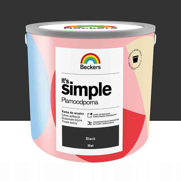 Beckers It's Simple Barva Odolná Proti Skvrnám Simple Black 2,5L