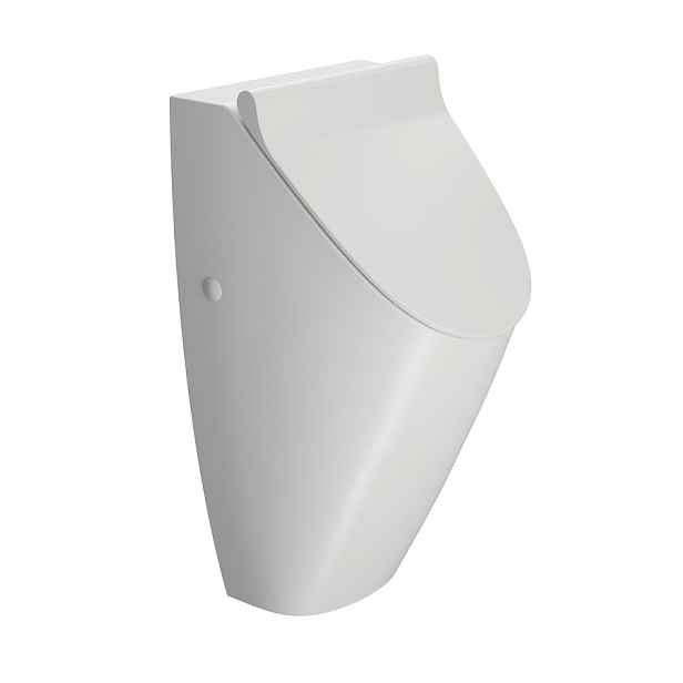 GSI COMMUNITY urinál se zakrytým přívodem vody s otvory pro víko, Rimless, 31x65cm, bílá mat