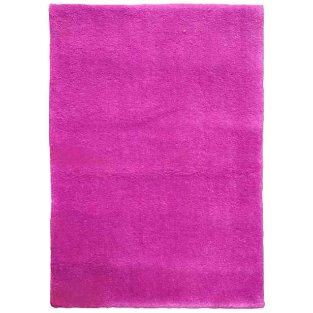 Ručně všívaný kusový koberec Asra wool lila, 80x150, růžová, ložnice, Asra