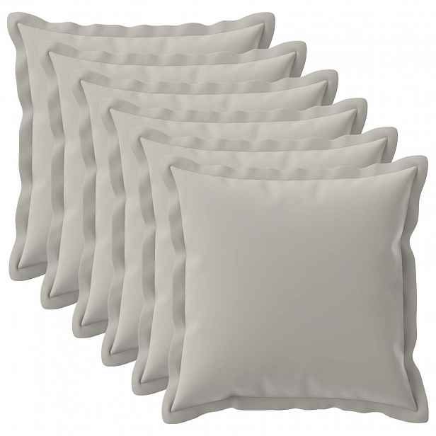 vidaXL Povlak na polštář 6 ks HOUTEN Šedá 80 x 80 cm Polyester