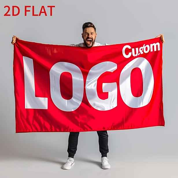 TEMU 1 ks Vlastní vlajka, personalizovaný banner s vaším - zářivý červeno-bílý design, odolná polyesterová tkanina, vnitřní/venkovní party dekorace