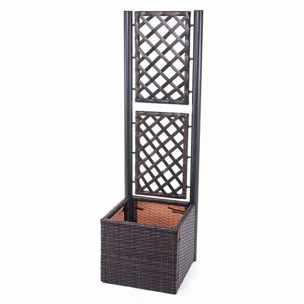 MCW POLY-RATTAN MŘÍŽKA Hnědá, antracitová