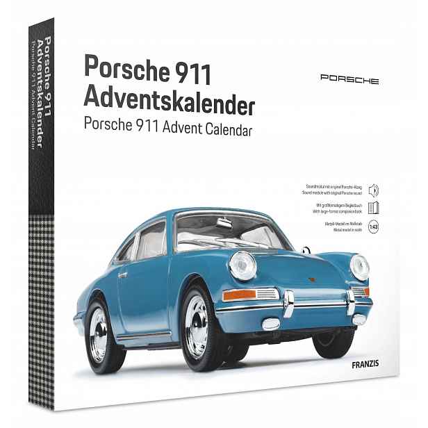 Model Porsche 911 adventní kalendář, modrý