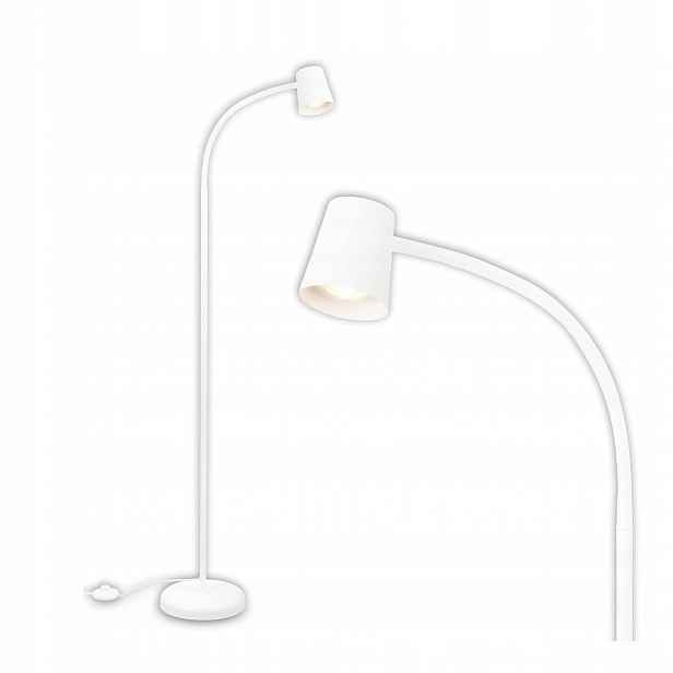 Podlahová lampa Bílá GU10 Pohyblivá hlava pro čtení do obývacího pokoje ložnice
