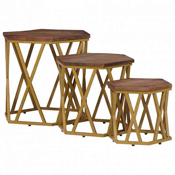 vidaXL Konferenční stolky Hnědá 55 x 55 x 50 cm Masivní mangové dřevo