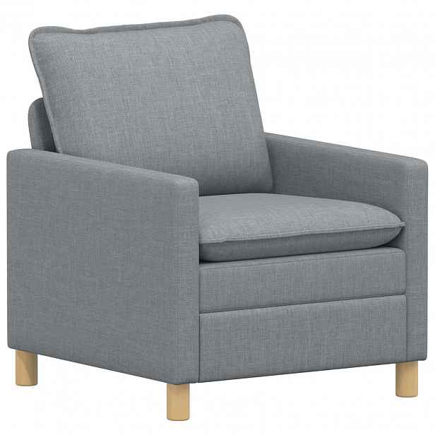 vidaXL Pohovka Světle šedá 76 x 81 x 87,5 cm Textil