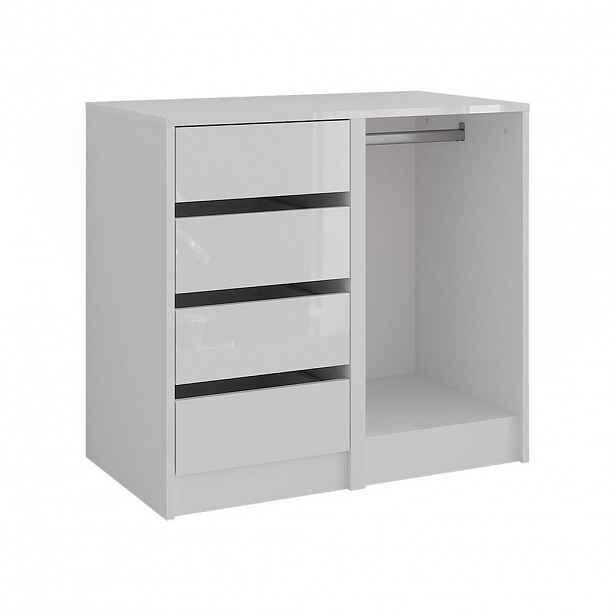 Vicco KREDENC Sherry Bílá/bílý vysoký lesk 80.2 x 76 cm 2 díly