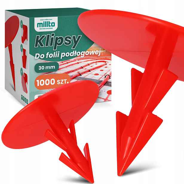 1000 x Klip Podlahové Fólie Spinka Spony Podlahové Klipy Upevňovací Kx