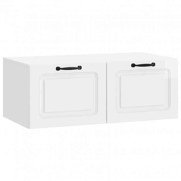 vidaXL Nástěnná TV skříň Bílá s vysokým leskem 78,5 x 41 x 30 cm