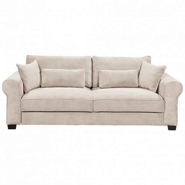 MID.YOU ROZKLÁDACÍ POHOVKA, textil, krémová