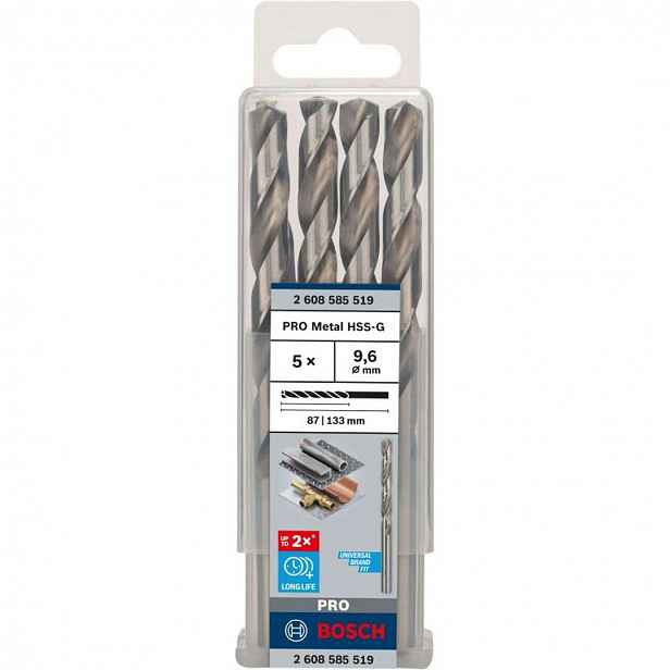 Bosch - Sada vrtáků do kovu, 9,6x133 mm, 5 ks 2608585519