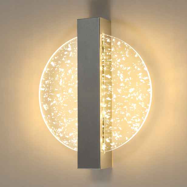 Led Závěsná Lampa Scienna Stříbrná Kulatá Moderní Do Obývacího Pokoje 3000K 12W
