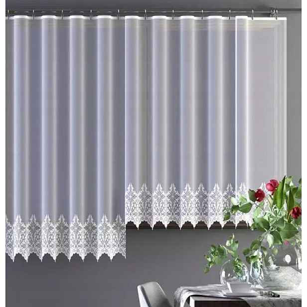Mg Záclona 618/444 Bílá 250x230 cm Hotová S Páskou M