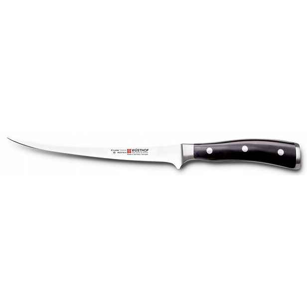 Nůž na filetování Wüsthof Classic Ikon 1040333818 18 cm 58 Hrc pružný