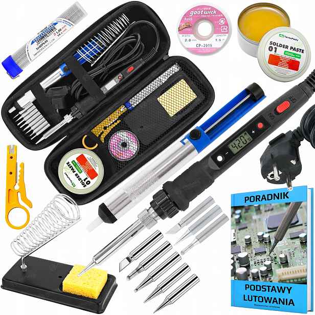 Přesná Baňková Páječka S801A 80W S Regulací Teploty Set 13v1