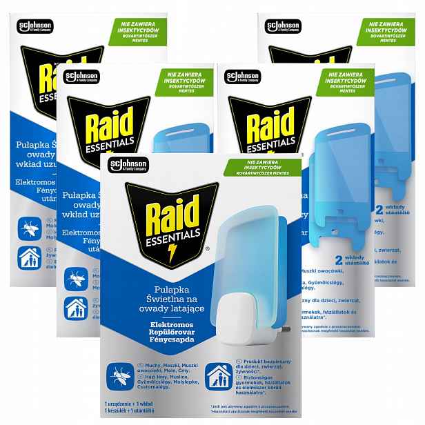 Světelná Past Na Létající Hmyz Raid 4X Doplňková Náplň Bez Chemie
