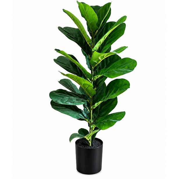 Umělý fíkovník dubolistý 80 cm, zelený fíkus, dekorativní rostlina