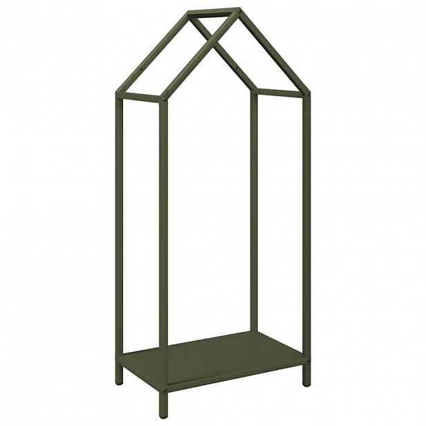 vidaXL Stojan na palivové dřevo olivově zelený 40x25x90 cm
