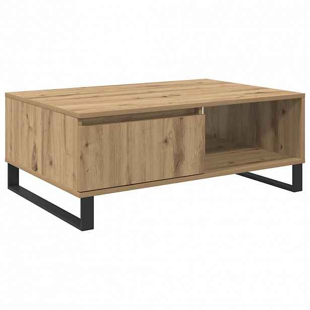 vidaXL Konferenční stolek Artisanový dub 90 x 60 x 35 cm