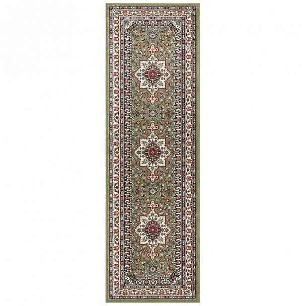 Zelený koberec Nouristan Parun Tabriz, 80 x 250 cm