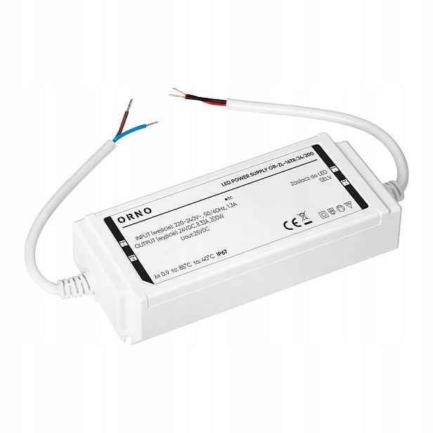 Led zdroj, hermetický, 24 V, 200 W, IP67