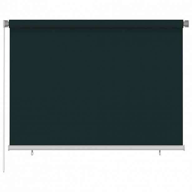 vidaXL Venkovní roleta 205 (Š) x 140 (V) cm tmavě zelená HDPE