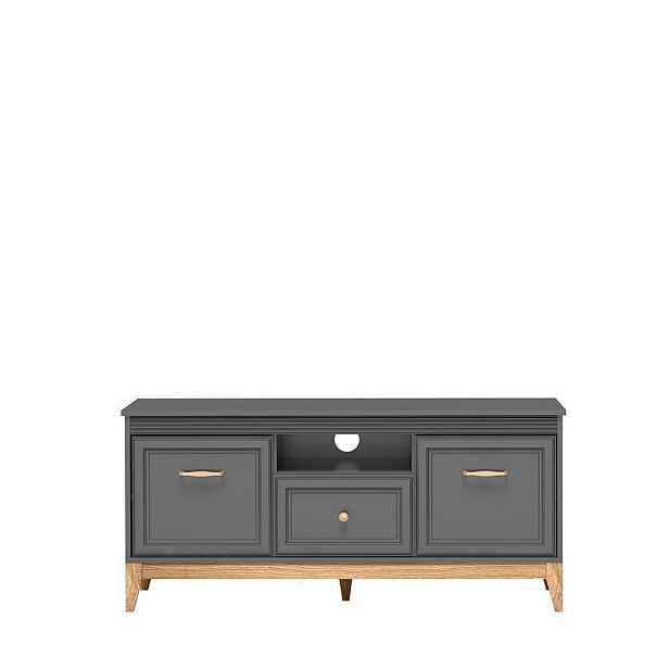 MASSENO TV STOLEK SUOLO, 135,5/61,5/40,5 cm, šedý