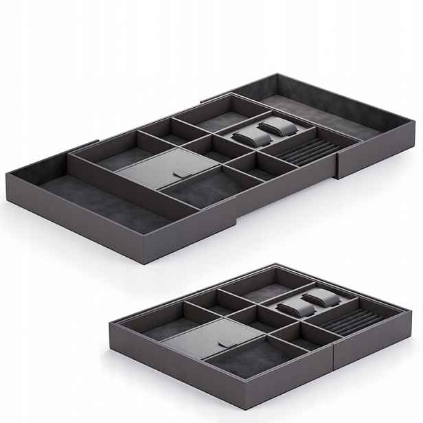 Organizér do šuplíku výsuvný 50-80 cm Atm Symphony antracit WB-674 T35
