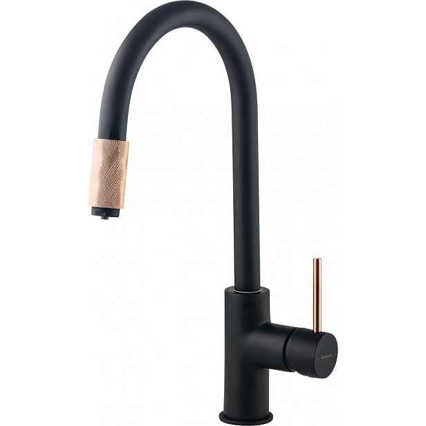 DEANTE - ASTER černá - měď - Dřezová baterie, s připojením vodního filtru BCA_B64M