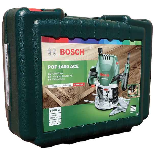 Horní frézka Bosch Pof 1400 Ace Led světlo 1400W Kufr