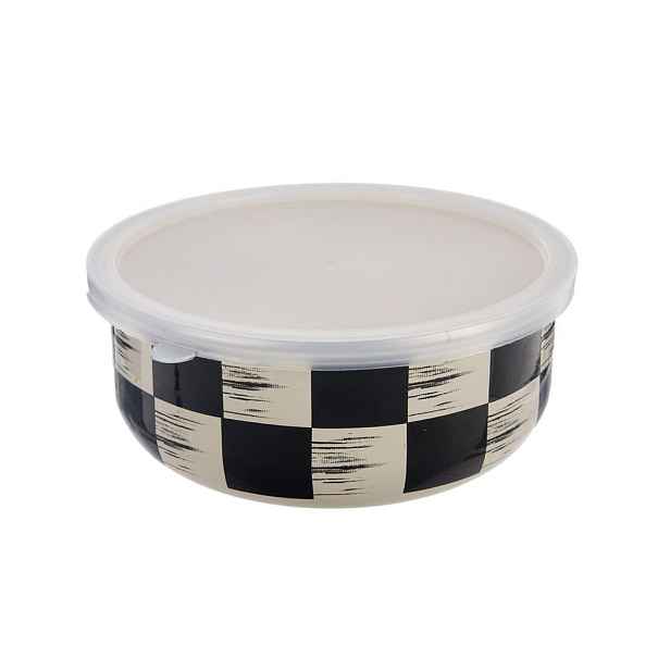 Miska ŠACHOVNICE Lem s víkem pr. 15,5 cm