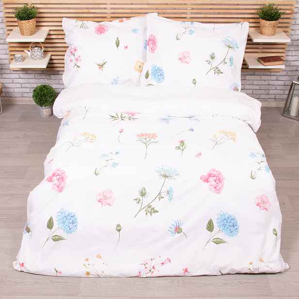 TP Povlečení bavlněný satén HIP DeLuxe 160x200+70x80 Fleur