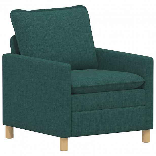 vidaXL Pohovka Tmavě zelená 76 x 81 x 87,5 cm Textil