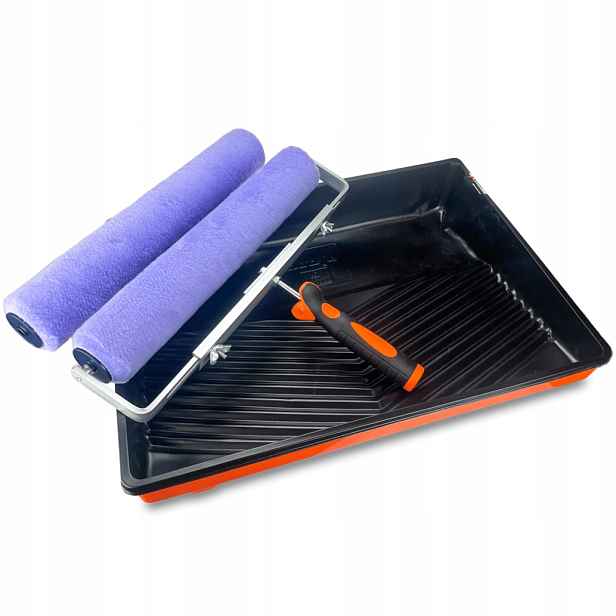 Set 2x Malířský Váleček V-pro Pes 40CM 12MM Rukojeť Kyveta Náplně