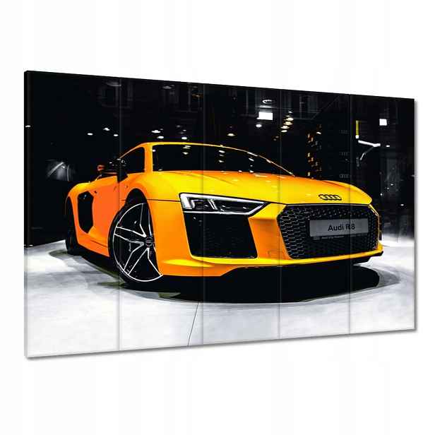Obrazy 100x70 Žluté Audi Audica R8