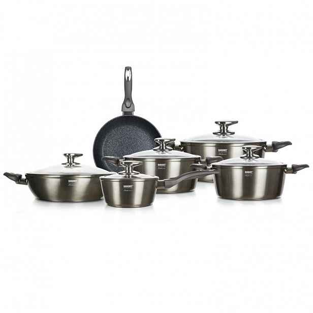 Banquet sada nádobí Metallic Platinum s nepřilnavým povrchem 11 ks