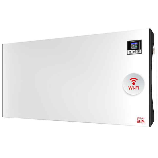 Elíz EL 25 INV WIFI nástěnný konvektor 2500W - elektrický přímotopný radiátor s TFT displayem; elektronickým ovládáním a týdenním časovačem