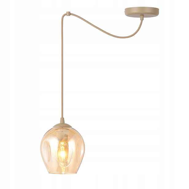 Emibig Level závěsná lampa pavouk skleněná medová 1xE27 15W