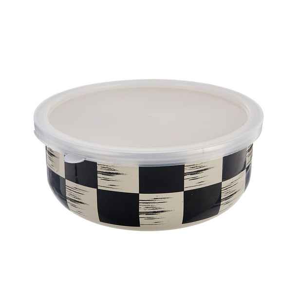 Miska ŠACHOVNICE Lem s víkem pr. 17 cm