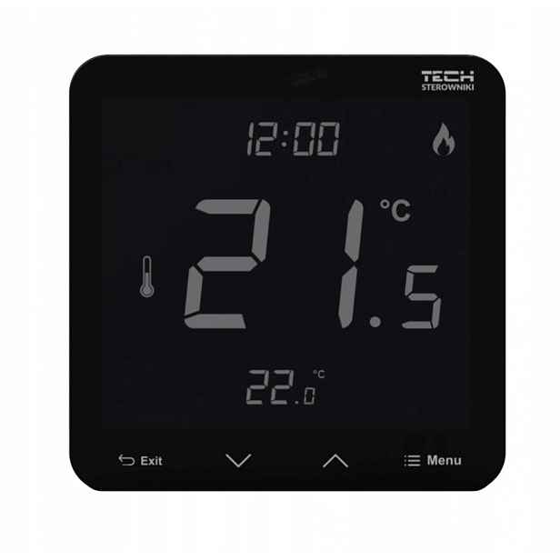Regulátor Pokojový Tech T-3.1 Nástěnný Bateriový, Černý