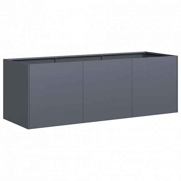vidaXL Květináč antracitový 120 x 40 x 40 cm, ocel válcovaná za studena
