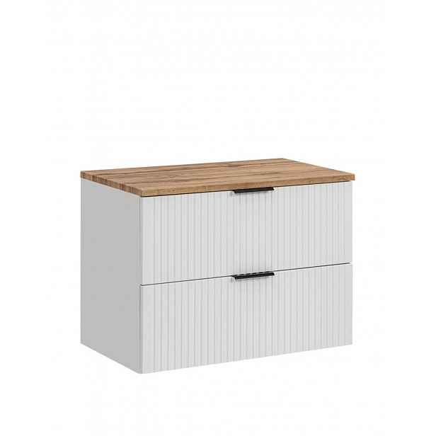 Koupelnová skříňka pod umyvadlo s deskou 80 cm ADEL, bílá (SET-ADW B 80 CM)
