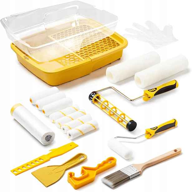 Malířské Válečky Sada 22 Kusů 22 CM 10 CM, Podnos, Štětec