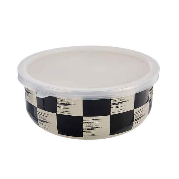 Miska ŠACHOVNICE Lem s víkem pr. 19 cm