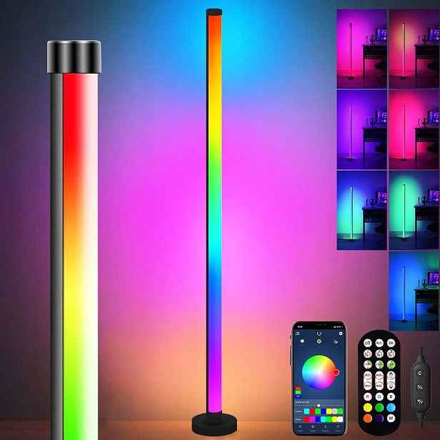 Moderní Stojací Led Podlahová Stolní Lampa Noční Aplikace Dálkový Ovladač