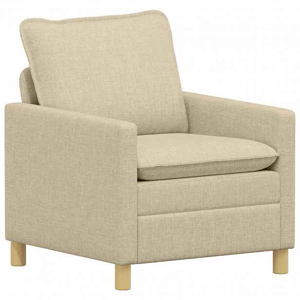 vidaXL Pohovka Krémová 76 x 81 x 87,5 cm Textil