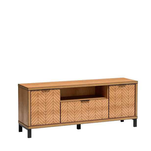MASSENO TV STOLEK CARINI, 156/53/40,6 cm, dekor dub