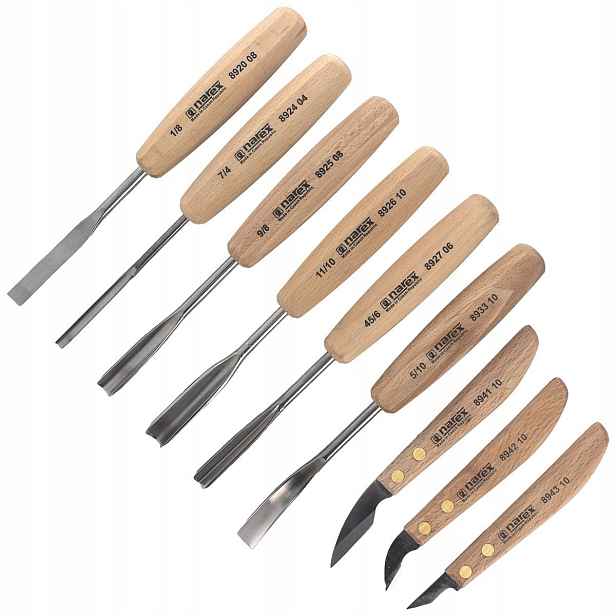Sada 7 řezbářských dlát a nožů Narex Standard (894813)